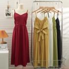 Ribbon-back Sleeveless Midi Dress In 5 Colors