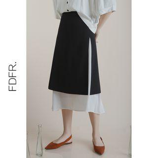 Mock Two-piece Chiffon Skirt