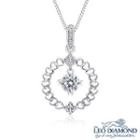 Starry Love Collection - 18k White Gold Diamond Pendant Necklace (16)