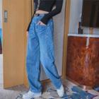 Details High-waist Straight-cut Jeans