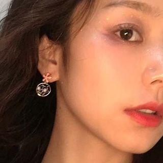 Flower Faux Pearl Dream Catcher Dangle Earring