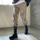 Leopard Jogger Pants Beige - One Size