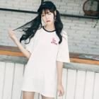 Print Short-sleeve T-shirt Tunic