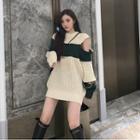 Off Shoulder Knit Sweater Sweater - One Size