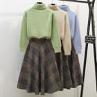 Set: Sweater + Midi A-line Skirt (various Designs)