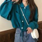 Drawstring Crop Shirt