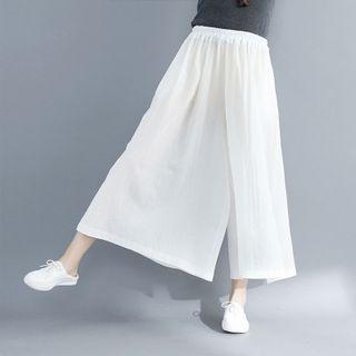 3/4-sleeve Blouse / Wide-leg Pants