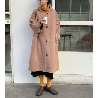 Single-breasted Midi Coat Grapefruit Pink - One Size