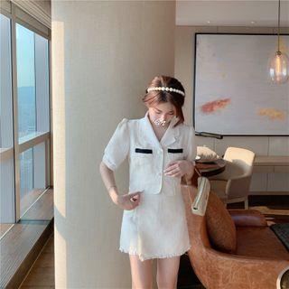 Set : Short-sleeved Top + Skirt