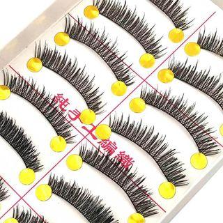 False Eyelashes (10 Pairs) #050 050 - Black - One Size