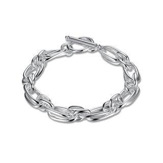 Fashion Simple Geometric Bracelet Silver - One Size