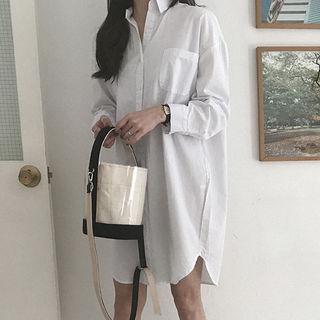 Pocket-front Boxy-fit Shirtdress
