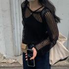 Long-sleeve Loose-knit Top / Camisole Top