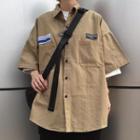 Couple Matching 3/4-sleeve Cargo Shirt