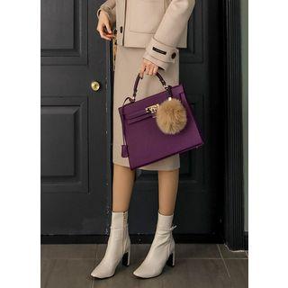 H-line Wool Blend Midi Skirt