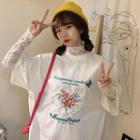 Short-sleeve Embroidered T-shirt / Lace Top