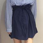 Paperbag-waist A-line Mini Skirt