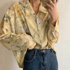 Floral Print Shirt Floral - Yellow - One Size