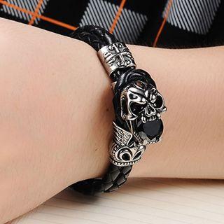 Genuine Leather Skull Leather Bracelet