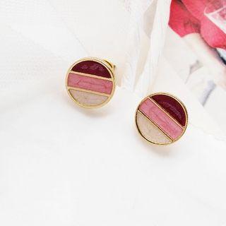 Panel Glaze Disc Earring