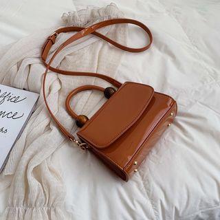 Patent-leather Square Crossbody Bag