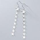925 Sterling Silver Star Fringed Earring 1 Pair - S925 Silver - As Shown In Figure - One Size