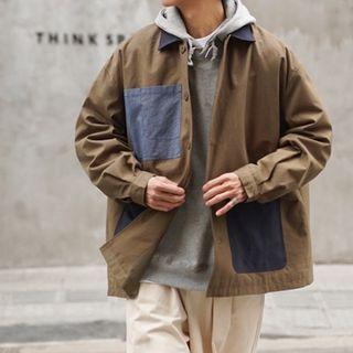Patched Shirt Jacket