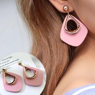 Water Drop Wooden Earring