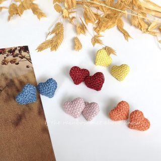Heart Yarn Earring