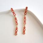 Alloy Wedding Chinese Characters Dangle Earring 1 Pair - S925 Silver - Stud Earrings - One Size