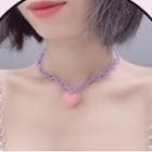 Heart Pendant Pvc Choker