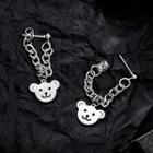 Bear Stainless Steel Dangle Earring 1 Pair - Silver - One Size