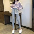 Mock Two-piece High Waist Pants
