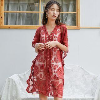 Lace-up Knit Light Jacket