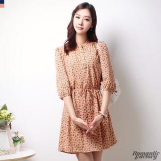 Tie-waist Patterned Dress