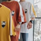 Couple Matching Printed 3/4-sleeve T-shirt