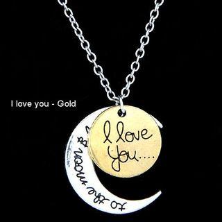 Letter Moon Necklace
