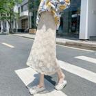 High-waist Plain A-line Skirt (various Design)