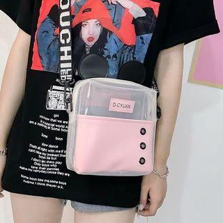 Faux Leather Ear Accent Shoulder Bag
