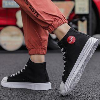 Logo Canvas High-top Sneakers