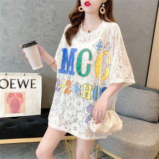Print Short-sleeve T-shirt White - 160g