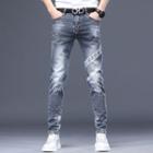 Lettering Print Washed Loose Fit Jeans