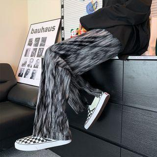 Side Slit Velvet Wide Leg Pants