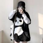 Mock Two-piece Panda Long-sleeve T-shirt / Tote Bag