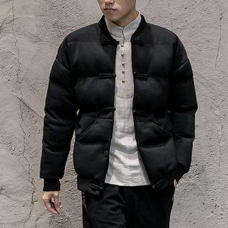 Plain Frog Button Padded Jacket