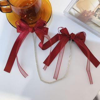 Ribbon Alloy Chain Hair Clip