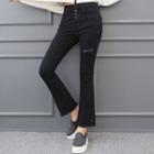 Button-fly Boot-cut Pants