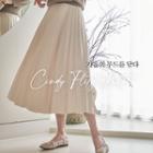 Accordion-pleat Long Skirt In 9 Colors