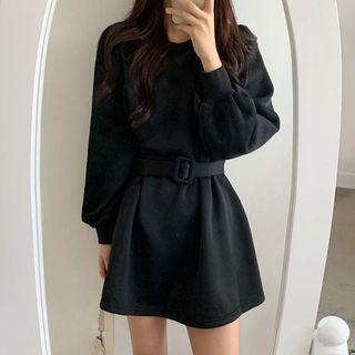 Plain Pullover A-line Dress