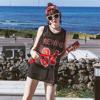 Set: Lettering Strap Bikini + Cover-up